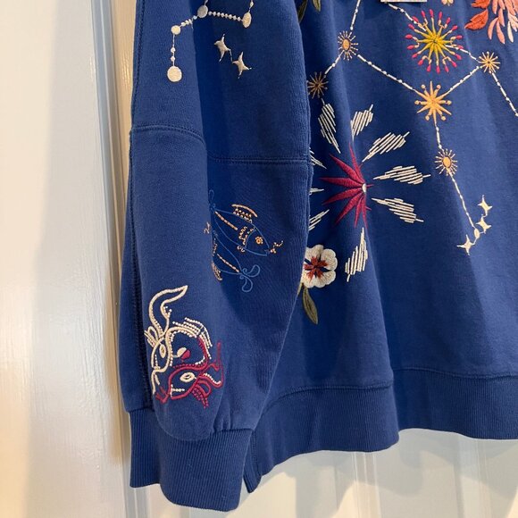 Johnny Was Celestin Side-Split Sweatshirt size XS - Picture 5 of 10